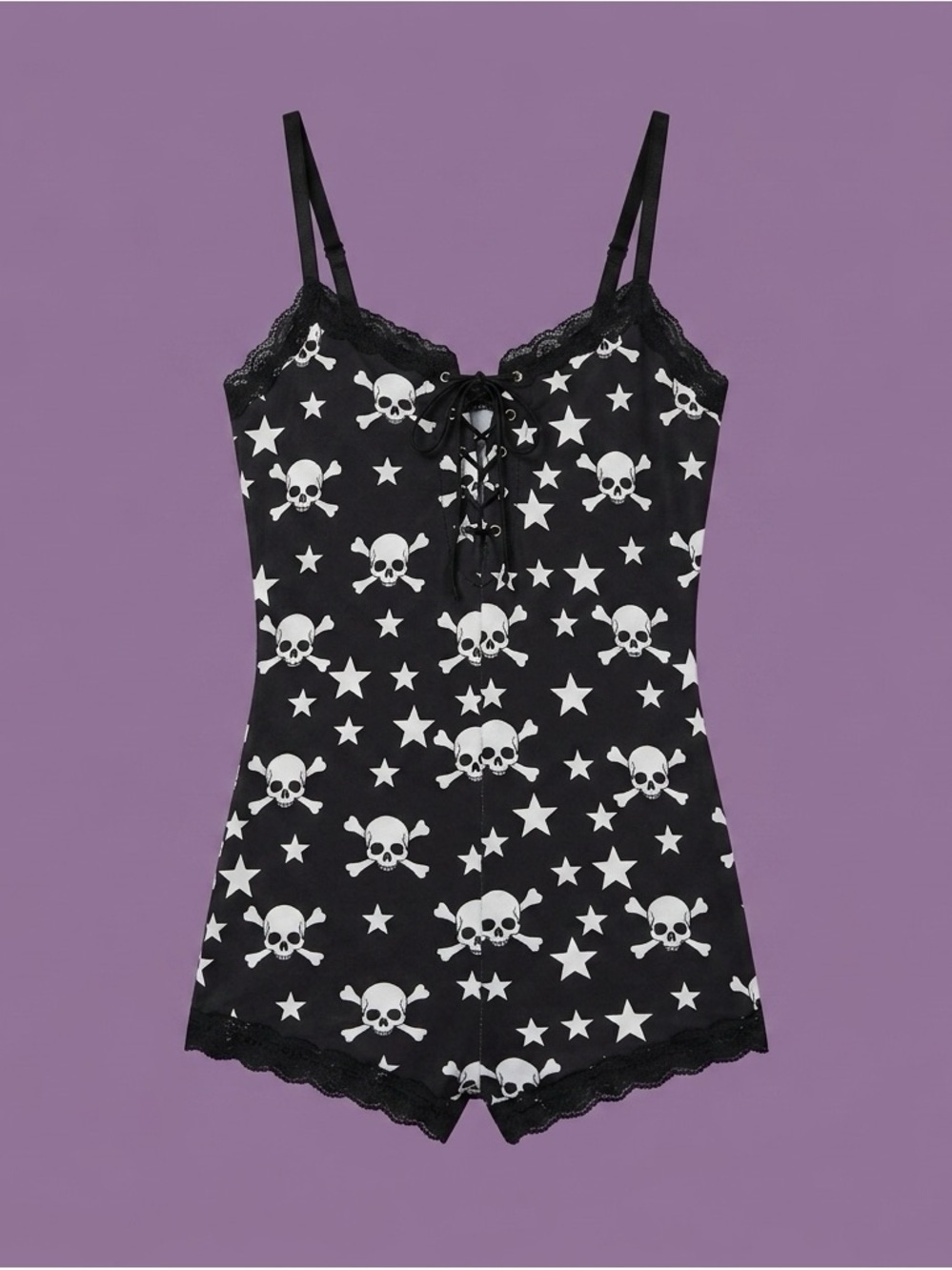 Widow x Dolls Kill - Skull And Stars Romper